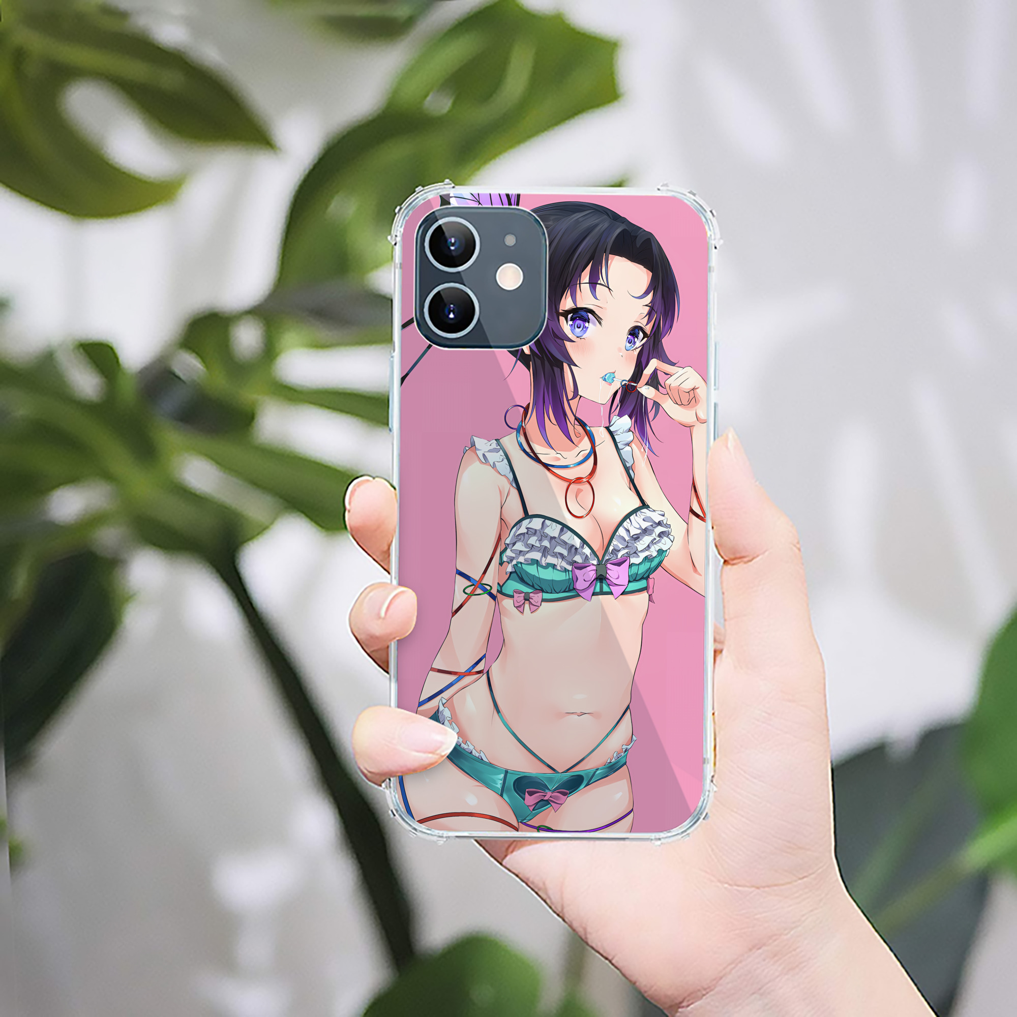 （画像用） 鬼滅の刃（きめつのやいば）蟲柱-胡蝶 しのぶ／こちょう しのぶ Kochou Shinobu 【iPhone 12シリーズ対応】透明スマホケース（クリアソフトケース）